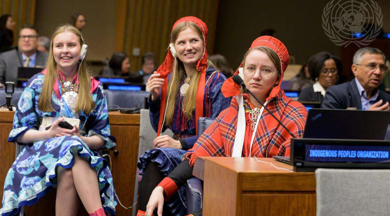 Sami people during the Human rights dialogue during the 22nd session of the Permanent Forum on Indigenous Issues (UNPFII).