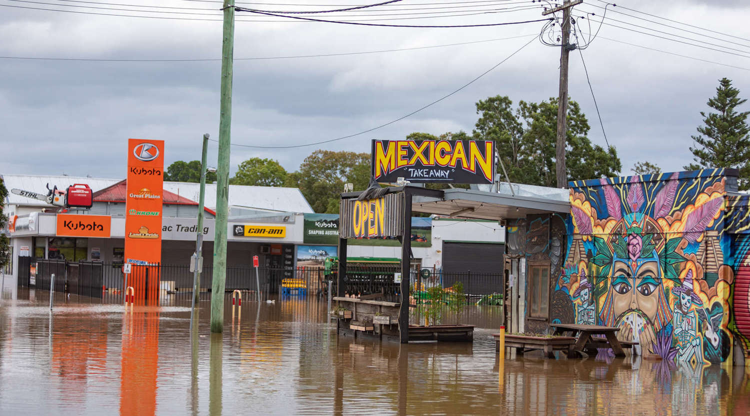 flooded business in Lismore, NSW